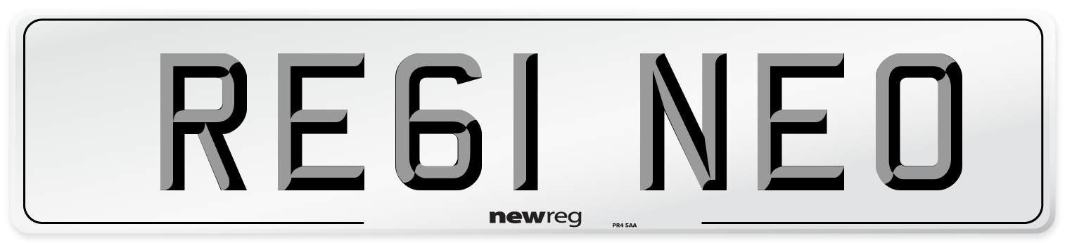 RE61 NEO Number Plate from New Reg